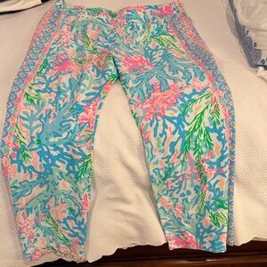 Lilly Pulitzer Pink and Green Floral Pants